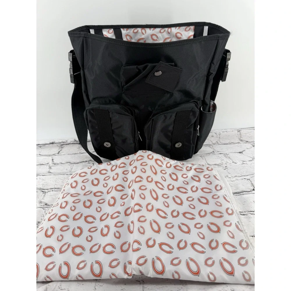 NFL Chicago Bears Diaper‎ Changing Bag Official License Black Logo